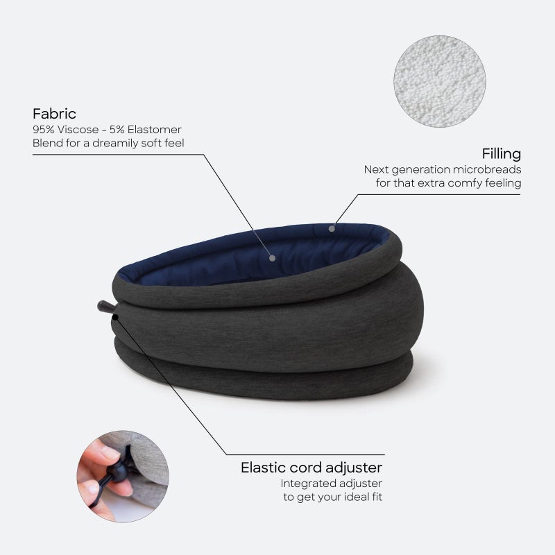 OSTRICH PILLOW وسادة أوسترش بيلو لايت للسفر والتنقل ووسادة القيلولة - راحة ممتازة وخفيفة الوزن، قابلة للتعديل على رأسك، صغيرة ومتعددة الاستخدامات (أزرق هادئ) - Image 2